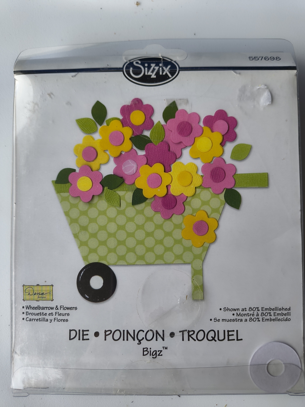 Sizzix Wheelbarrow & Flowers Die 557698
